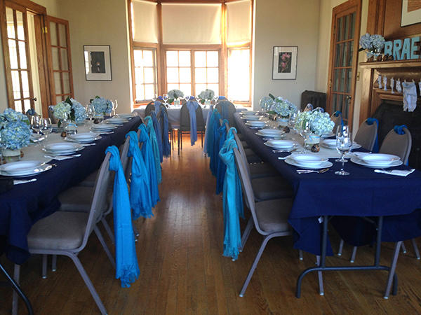 Baby Shower Set Up In The Living Room For 30