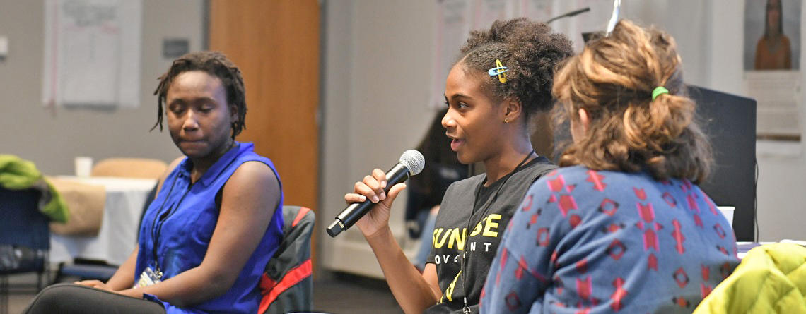 Participant discussion at a Climate Café