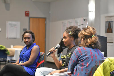 Participant discussion at a Climate Café