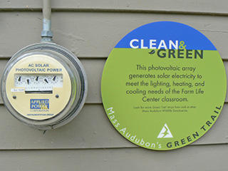 Solar meter at Drumlin sheep and goat barn
