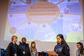 Students presenting at a Youth Climate Summit © Phil Doyle