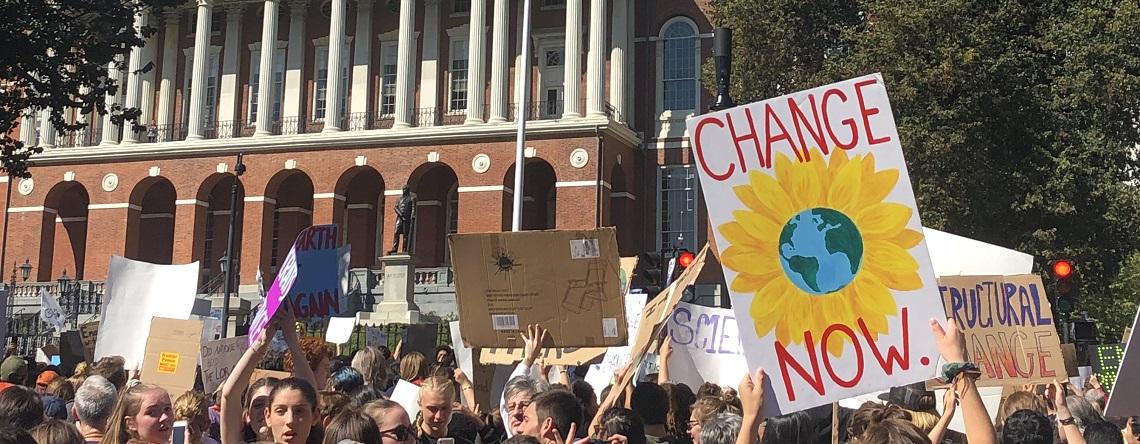 2019 Youth Climate Strike in front of MA State House