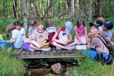 Group of students at Wachusett Meadow Wildlife Sanctuary © Gail Hansche Godin