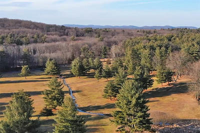 Aerial view of newly-protected former golf course in Northampton