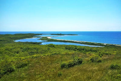 View from top of Bunker Hill on Cuttyhunk Island