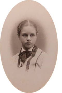 Minna B. Hall photo portrait (courtesy of the Friends of Hall's Pond)
