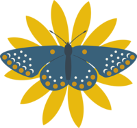 Flower Butterfly graphic