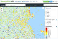 Mass Audubon eBird portal hotspot map