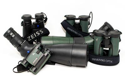A collection of high-quality binoculars & spottings scopes