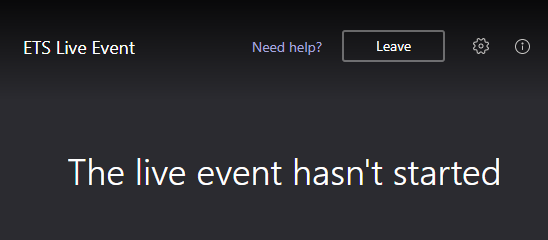 event screen