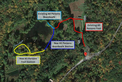 Pleasant Valley All Persons Trail Planned Expansion Aerial View