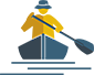 Icon of person in canoe