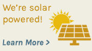 We're solar powered! button