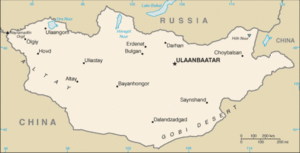 map of mongolia © CIA World Fact Book