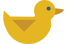 Illustrated icon of yellow duck