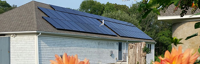 Solar array at Allens Pond Wildlife Sanctuary