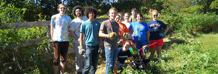 Volunteers at Mass Audubon Allens Pond Wildlife Sanctuary
