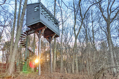 The renovated Observation Tower at Arcadia Wildlife Sanctuary