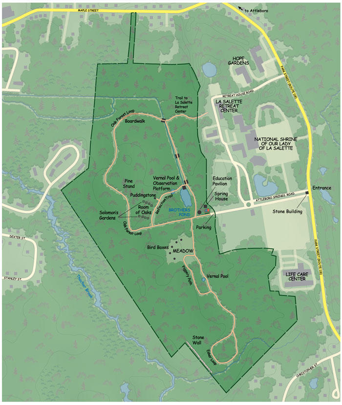Attleboro Springs Trail Map