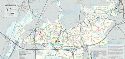 DCR Blue Hills Reservation 2020 printed trail map