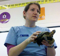 Mass Audubon naturalist in the classroom