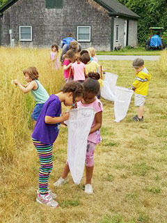 Birthday party in meadow