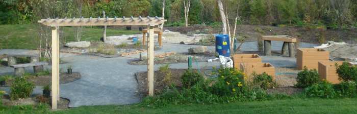 Nature play area at Boston Nature Center