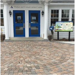 This permeable pavement in front of the visitor’s center allows water to infiltrate back into the ground