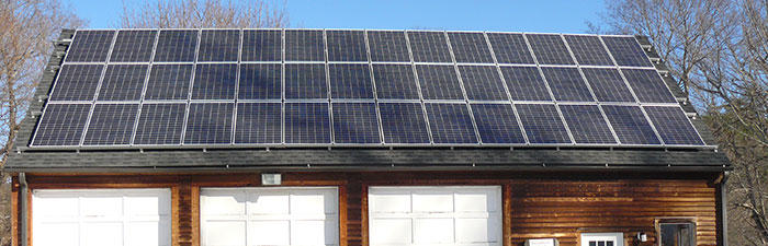 roof mounted solar panels at Mass Audubon Broadmoor Wildlife Sanctuary
