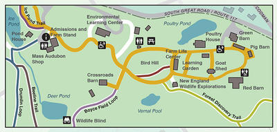 Map of the All Persons Trail at Drumlin Farm Wildlife Sanctuary