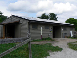 Sheep and Goat barn with solar panels at Mass Audubon Drumlin Farm Wildlife Sanctuary