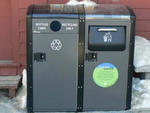 solar trash cans at Drumlin Farm Wildlife Sanctuary
