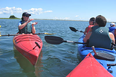 Guided kayaking program at FN