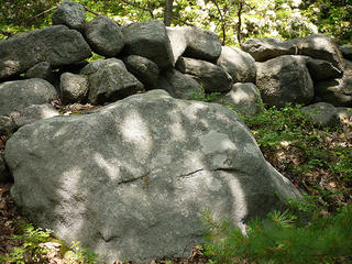 Stone wall at Mass Audubon Flat Rock Wildlife Sanctuary, © Rosemary Mosco, Mass Audubon