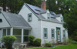 Roof mounted solar array at Mass Audubon Habitat Education Center and Wildlife Sanctuary