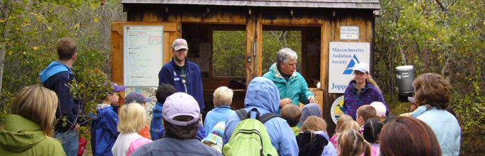 Bird banding at Nashoba Brook