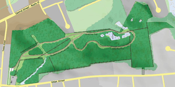 Lincoln Woods Wildlife Sanctuary trail map