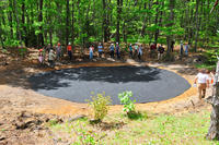 Liner on the ground at Wetlands Professional Development Workshop