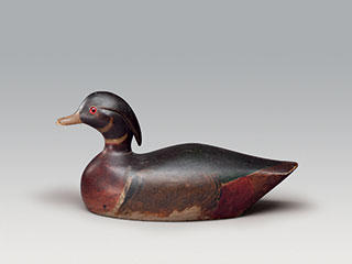 "Wood Duck Drake", Tyzzer Rig, unknown carver