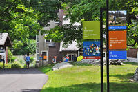Looking down main walkway in front of MABA