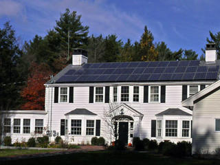 Mass Audubon Moose Hill Wildlife Sanctuary Nature center with solar panels
