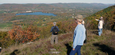 People looking at the view at Mass Audubon Pleasant Valley Wildlife Sanctuary