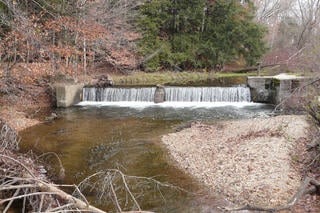 Sackett Brook before the removal of the dam.