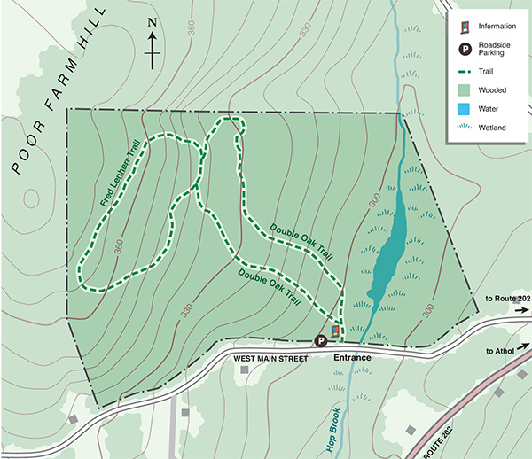 Poor Farm Hill trail map