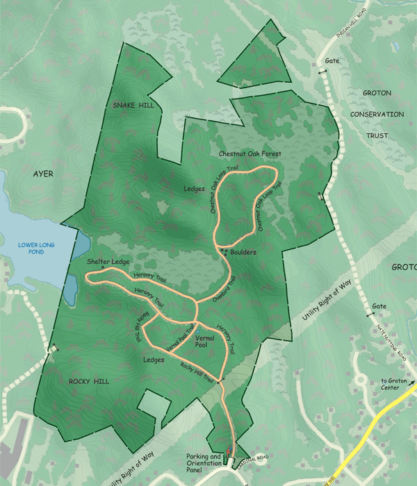 Rocky Hill Wildlife Sanctuary Trail Map