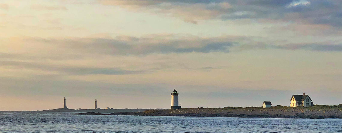 Sunset view of Straitsmouth Island © Thacher Island Association