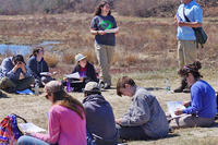 Christine Hatch with students at Tidmarsh © Alex Hackman