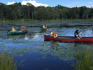 Canoeing at Wachusett Meadow