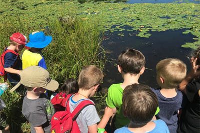 WM campers at the pond