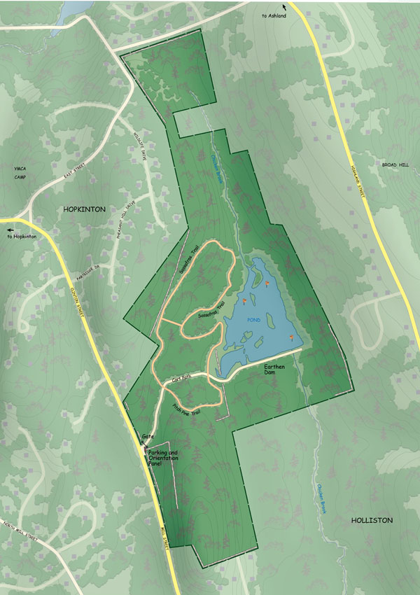 Trails in Holliston, Massachusetts